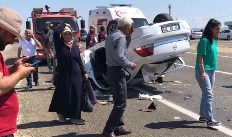 Diyarbakır’da otomobil takla attı: 1 ölü, 4 yaralı