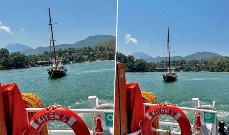 Fethiye Körfezi’nde sürüklenen tekneyi KIYEM ekipleri kurtardı