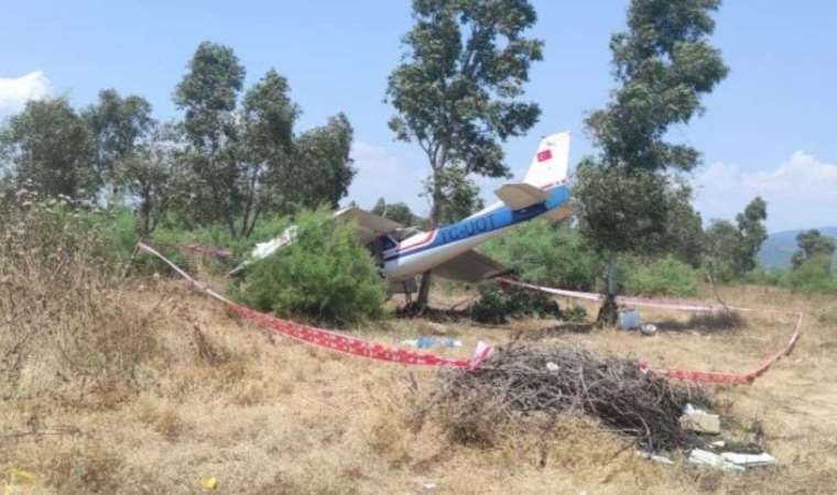 İzmir Selçuk’ta özel bir uçak araziye düştü: 2 yaralı