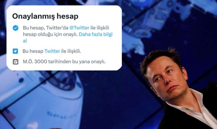 Elon Musk'ın Twitter hesabında dikkat çeken değişiklik: Onayı M.Ö. 3 bine aldı