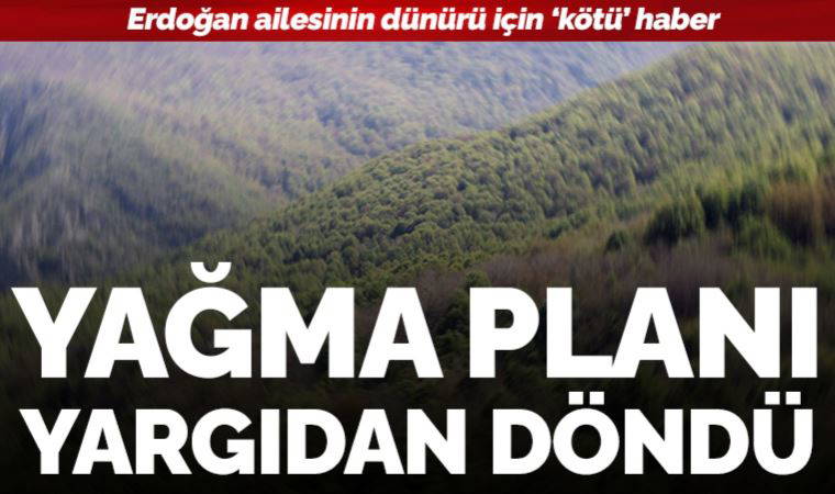 Erdoğan ailesinin dünürü için 'kötü' haber: Yağma planı yargıdan döndü