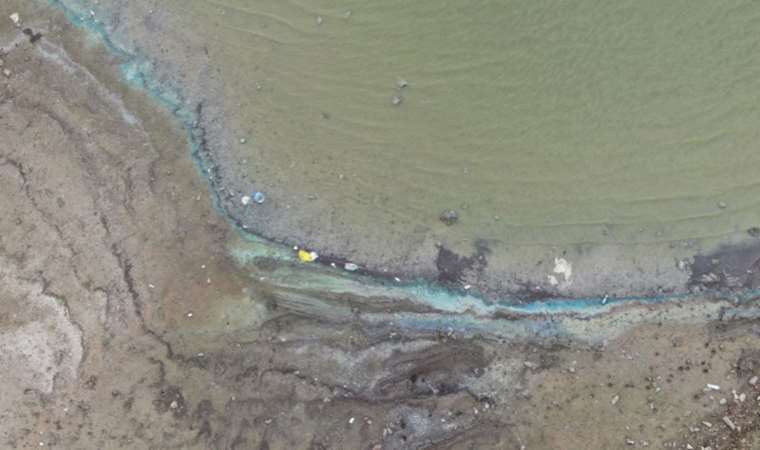 Sazlıbosna Barajı'nda tedirgin eden görüntü