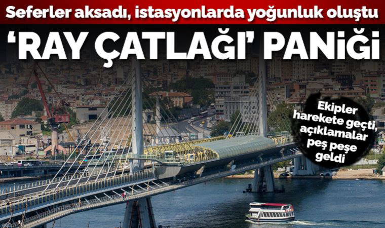 Haliç Köprüsü'nde 'ray çatlağı' paniği: Metro seferleri normale döndü