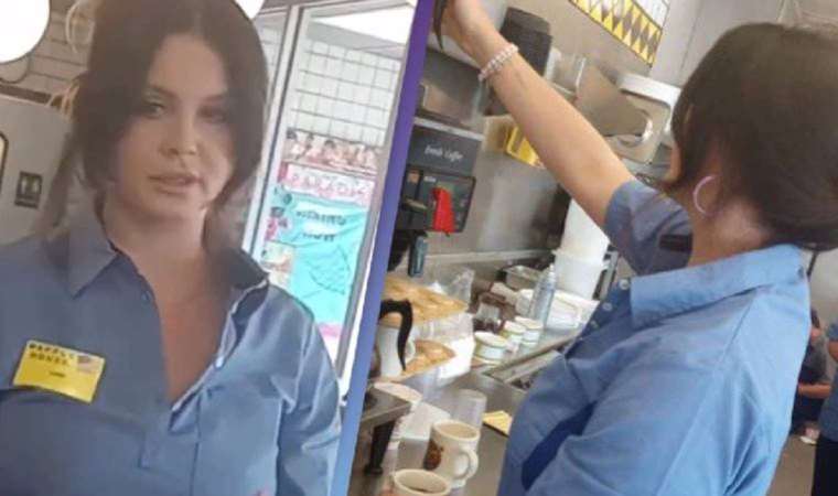 Dünyaca ünlü yıldız Lana Del Rey waffle dükkanında çalışmaya başladı