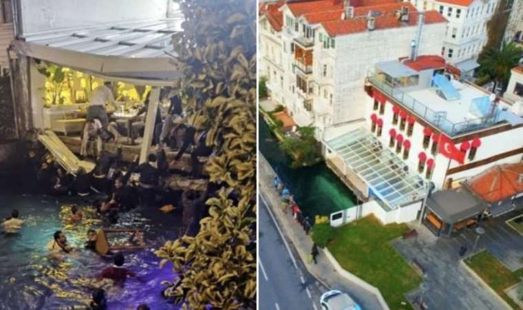 Bebek'te iskelenin çökme anına ait görüntüler ortaya çıktı: 25 kişi yemek yerken denize düştü!