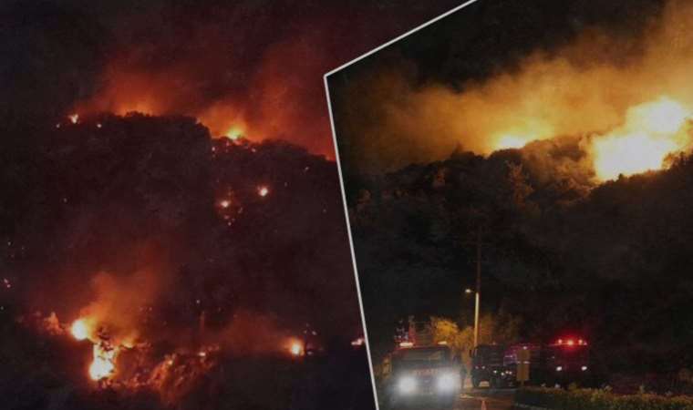 Muğla'da orman yangını: Bölgeye çok sayıda ekip sevk edildi, gece görüşlü helikopter istendi