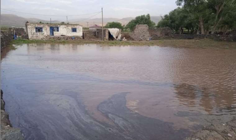 Doğubayazıt'ta sağanak sele neden oldu... Araziler ve evler su altında kaldı!