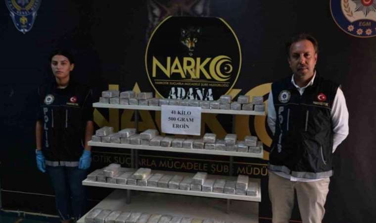 Adana'da tırda 41 kilo 500 gram eroin ele geçirildi