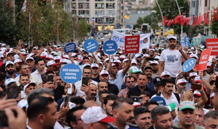 AKP'li belediyelerde emekçiler eylemde: Geçinemiyoruz