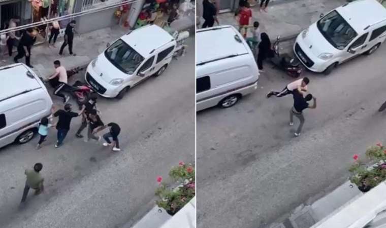 'Yan bakma' kavgasında sokak ringe döndü!