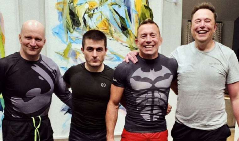 Elon Musk, Zuckerberg 'kafes dövüşü' öncesi ünlü güreşçi St-Pierre ile idman yaptı