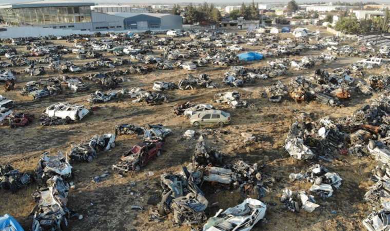 Hatay'da enkazdan çıkarılan araçların akıbeti belli oldu