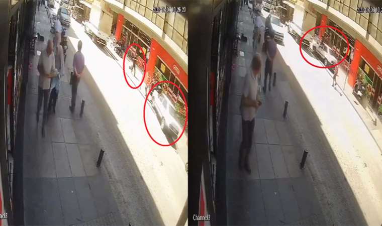 Ehliyetsiz sürücü kaldırımdaki yayalara çarptı: 1'i ağır 2 kişi yaralandı!