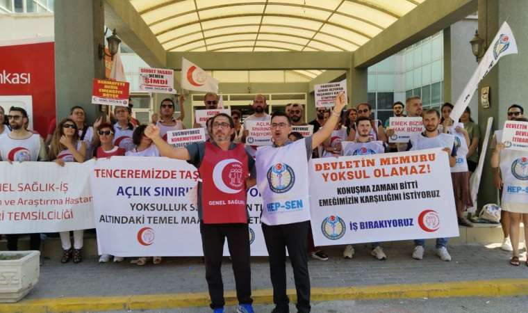 Sağlık emekçileri iş bıraktı: Memurlar açlık, yoksulluk ve sefalete mahkum edildi
