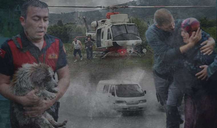 Yollar göle döndü, araçlar sular altında kaldı