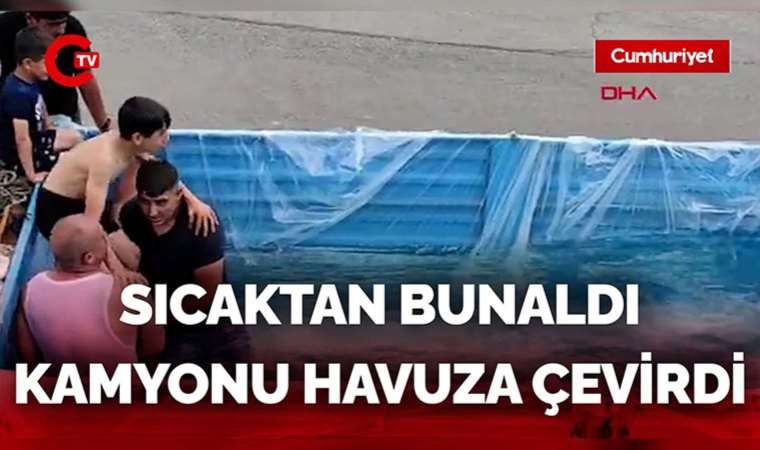 Sıcaktan bunalan esnaf, bunu da yaptı: İşte o görüntüler...