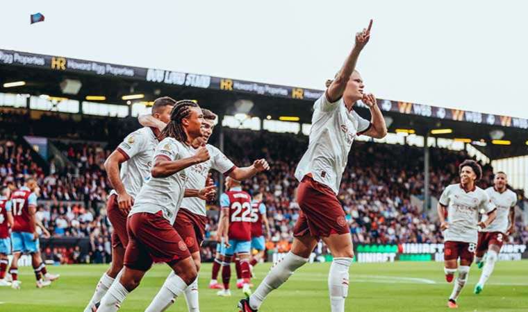 Haaland yıldızlaştı Manchester City galibiyetle başladı