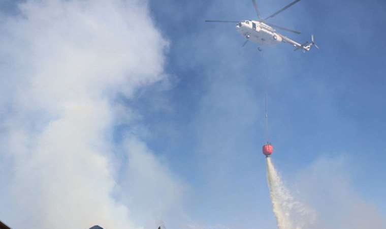 Bolu'da köyde çıkan yangın 3 saatlik çalışma sonrası kontrol altına alındı