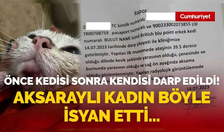 Önce kedisi sonra kendisi darp edildi! Aksaraylı kadın böyle isyan etti...