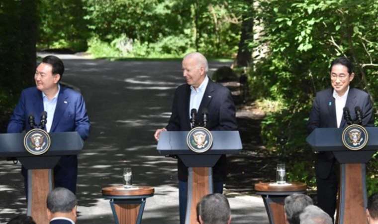 US, South Korea and Japan agree at historic summit