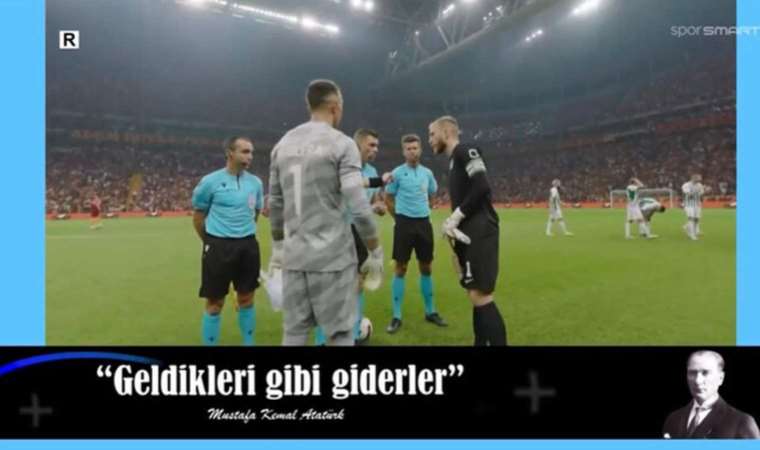 Galatasaray - Zalgiris maçında Disney Plus'a 'Atatürk'lü gönderme: Geldikleri gibi giderler
