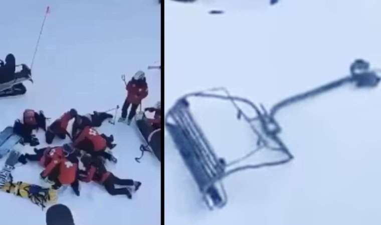 Rüzgar, teleferik koltuğunu uçurdu: 3 kişi yaralandı