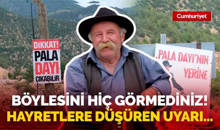 Böylesini hiç görmediniz: Gümüşhane'de hayretlere düşüren uyarı tabelası...