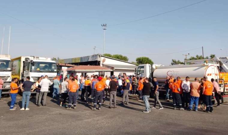 MHP’li belediyede temizlik işçileri greve çıktı!