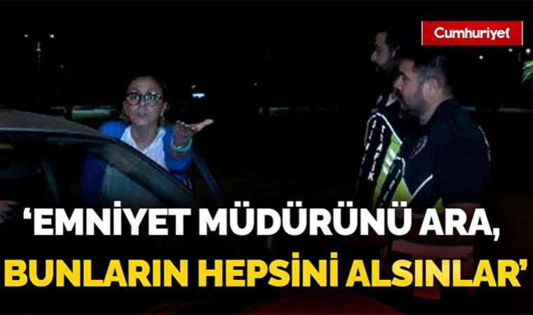 Kadıköy'de denetime takılan sürücüden tehdit!