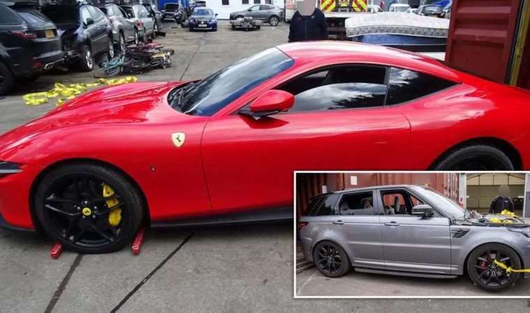 Futbolculardan çalınan lüks araçlar, konteynerde bulundu