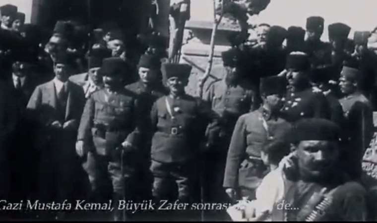 Mustafa Kemal Atatürk’ün Büyük Zafer sonrası Meclis ziyaretine ilişkin nadir görüntüleri paylaşıldı