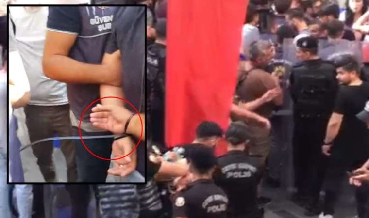 Taksim'de Özel Sektör Öğretmenleri Sendikası'nın eylemine polis müdahalesi: Ters kelepçe ile gözaltına alındılar!