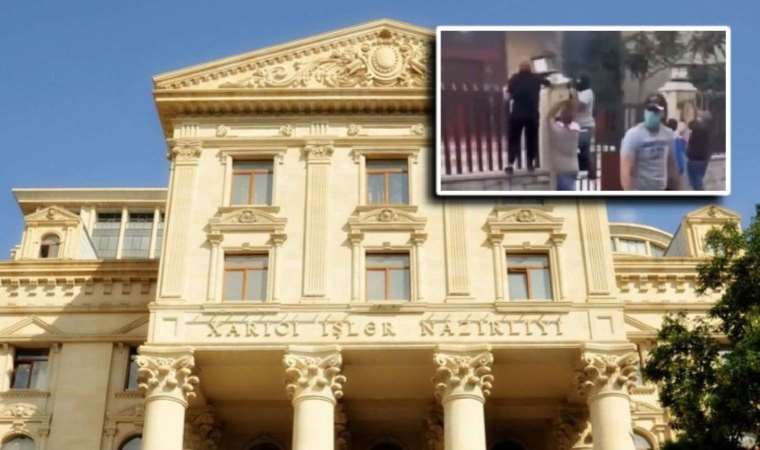 Azerbaycan’ın Beyrut Büyükelçiliğine bir grup Ermeni saldırı düzenledi