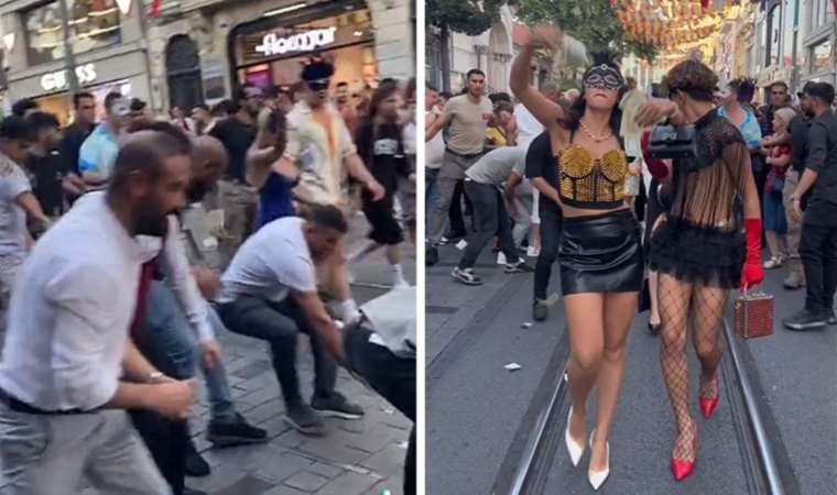 İstiklal Caddesi'nde dolar saçanlar OnlyFans içerik üreticileri çıktı