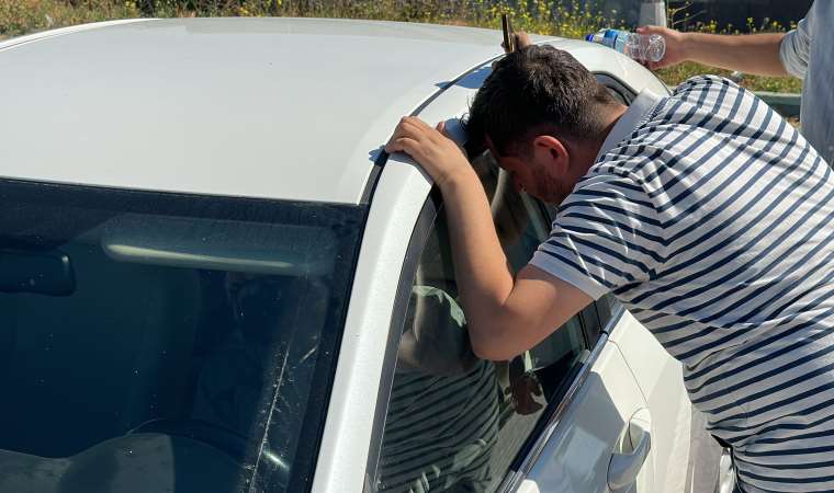 Eşiyle tartışıp kendini otomobiline kilitledi: 1 saatte ikna edildi