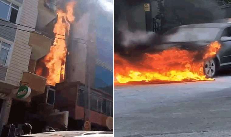 Son Dakika: Ataşehir'de 5 katlı binada yangın