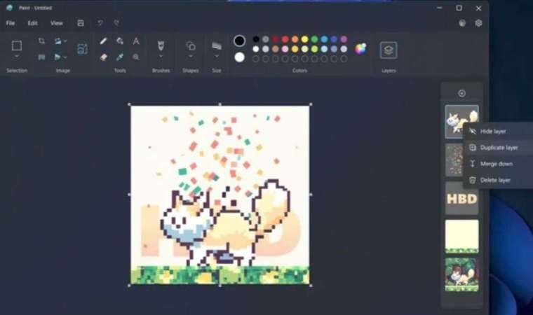 Paint ile dalga geçme devri kapanıyor; katmanlı çalışma desteği!