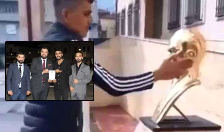 Kocaeli’de Atatürk büstüne saldıran şahıs Yeniden Refah üyesi oldu