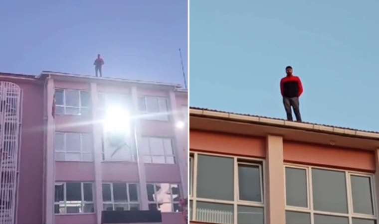 İşten çıkarılan maden işçisi, işletmenin çatısına çıktı!