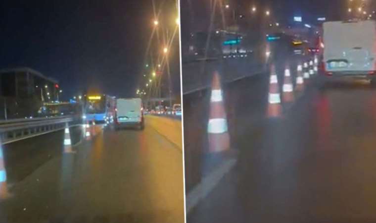 Çarptığı dubaları metrobüs yoluna devirerek ilerledi: Bunun adı düpedüz cinayete teşebbüs