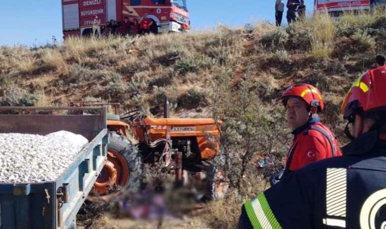 Traktörden düşen kadın römorkun altında kaldı