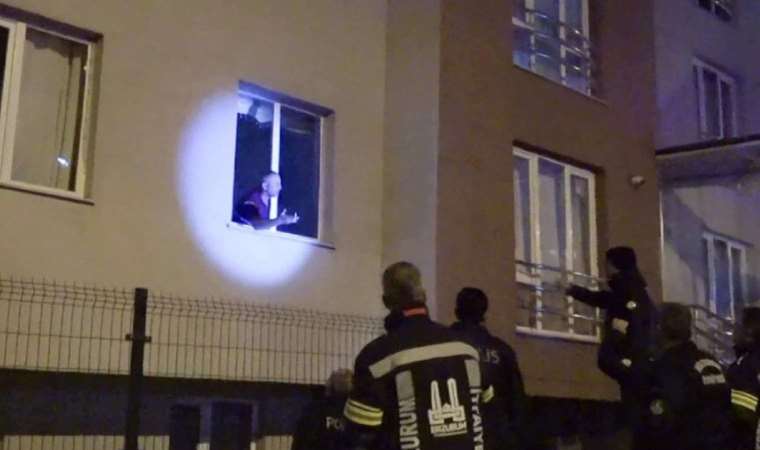 Erzurum'da eşi ve çocuklarını bıçakla rehin alan kişi serbest bırakıldı