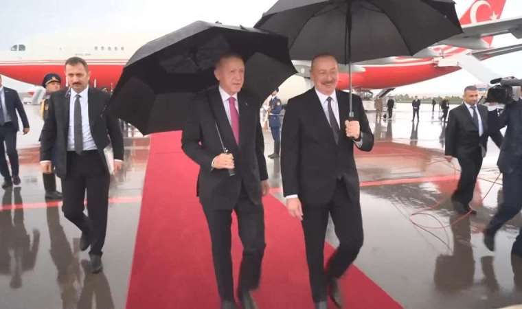 Erdoğan, Aliyev'in daveti üzerine Nahçıvan'a geldi