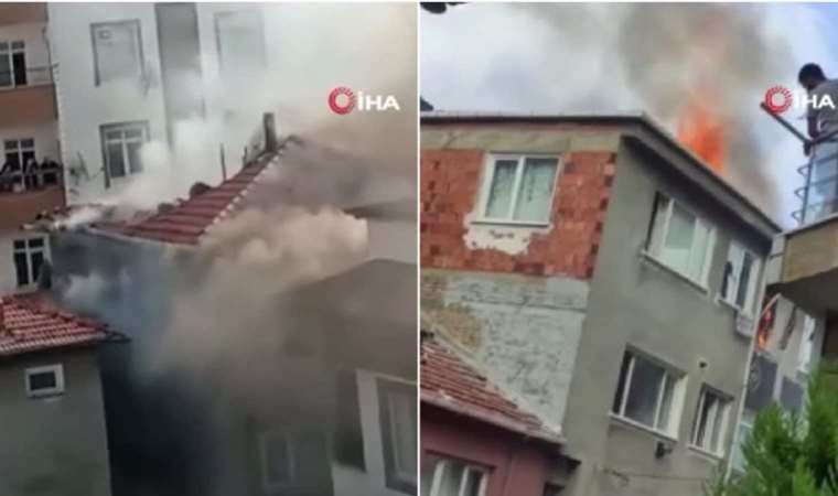 Küçükçekmece’de korkutan yangın!