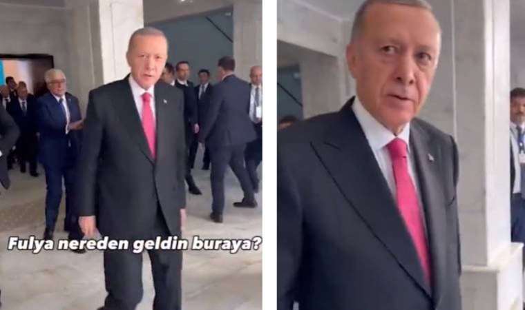 Erdoğan'ın Fulya Öztürk şaşkınlığı kameralarda