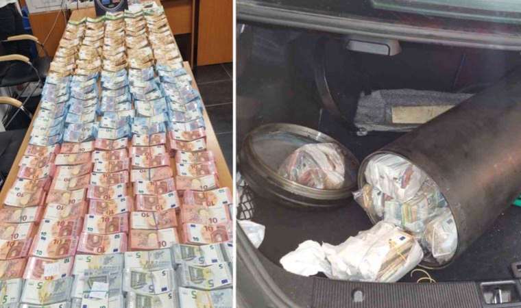 Otogaz silindir tüpünde tam 522 bin Euro yakalandı