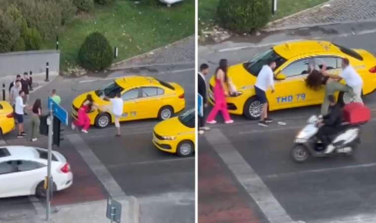 Beyoğlu'nda ortalık karıştı: Taksici ile kadınlar birbirine girdi!