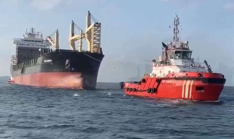 Rusya’ya gidiyordu: Kargo gemisi İstanbul Boğazı’nda arıza yaptı