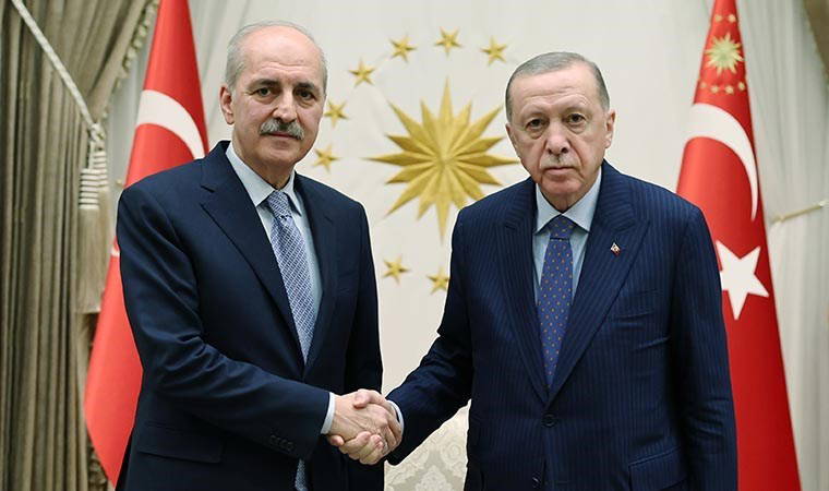 Erdoğan, TBMM Başkanı Numan Kurtulmuş ile bir araya geldi