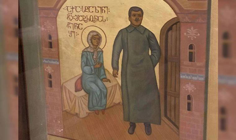 Kilise duvarındaki ikona Gürcistan'ı karıştırdı